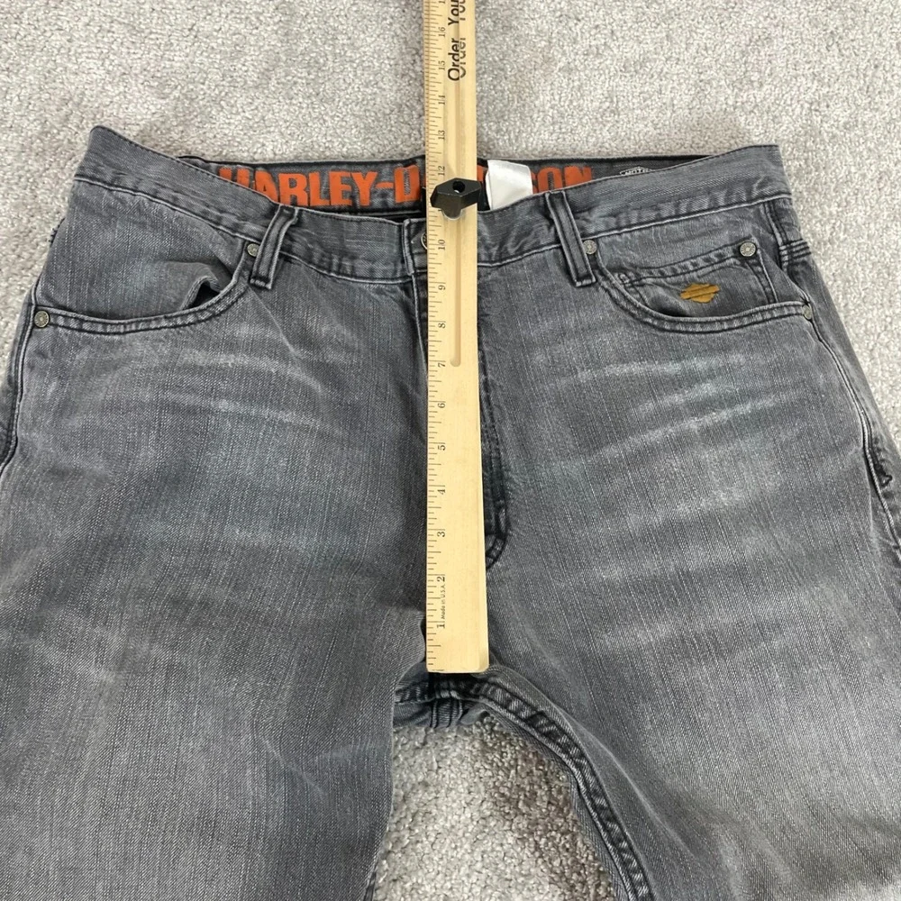 Harley Davidson Jeans Mens 36 x 31 Straight Faded Y2K Biker Moto (Tag 36x34)